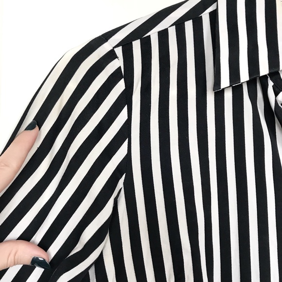 Ben Sherman black and white stripe button down - Picture 7 of 7